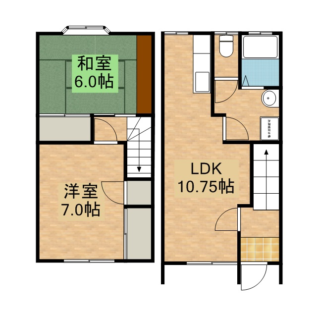 テラス北斗 B号室 間取り