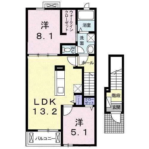 シュトラール 202号室 間取り