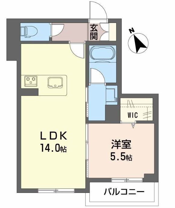 Ｋａｌｍａｒｋ海老塚 102号室 間取り