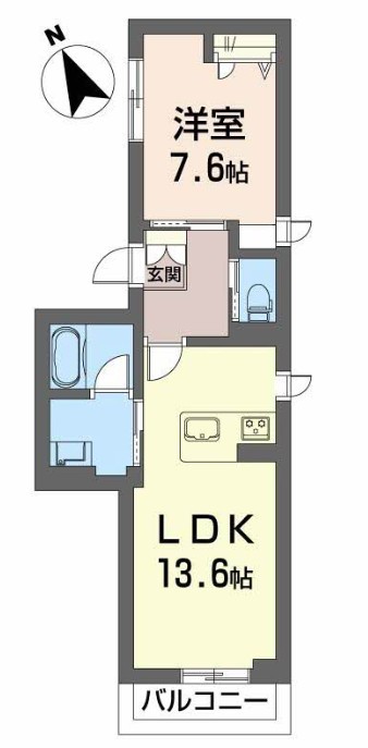 Ｋａｌｍａｒｋ海老塚 101号室 間取り
