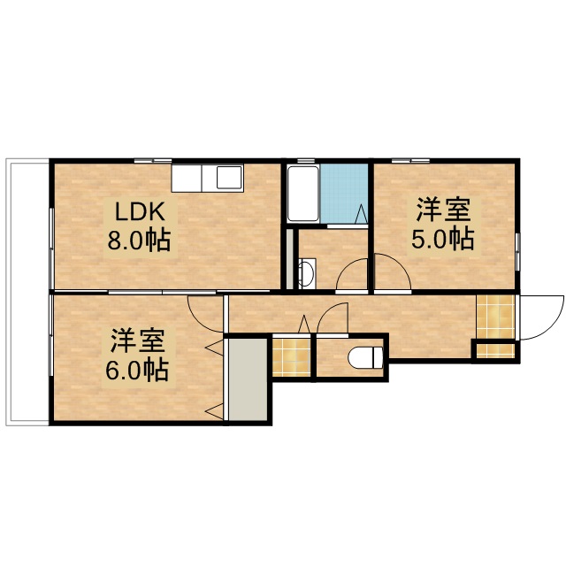 ブランドールＡ 102号室 間取り
