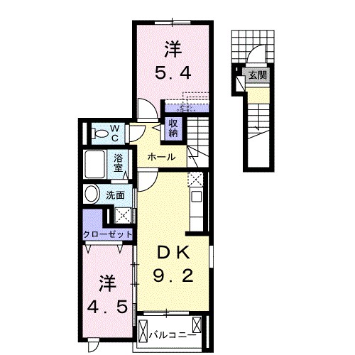 マーガレット　ウッズ 201号室 間取り