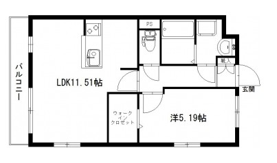 ＡＲＩＡ 105号室 間取り