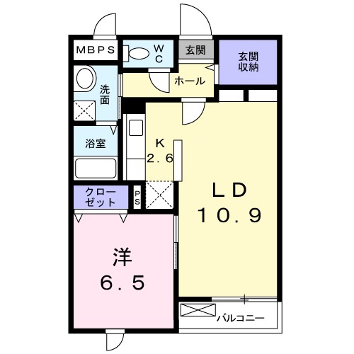 クレッシェンド・リリーⅡ 201号室 間取り
