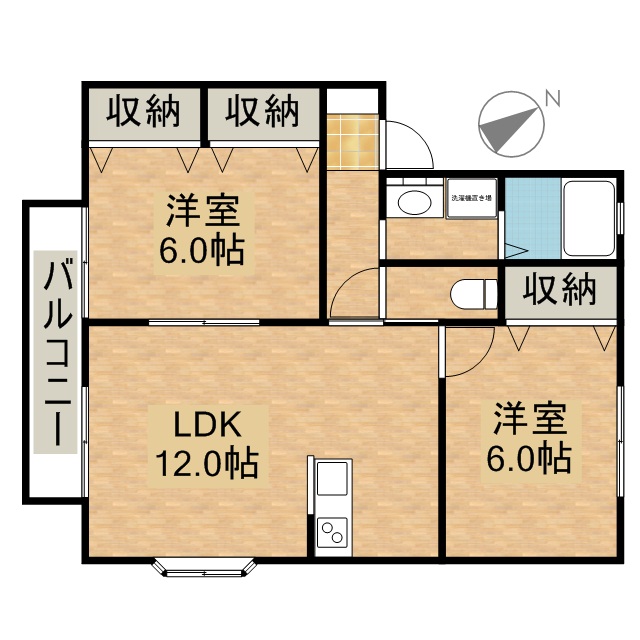 ヴィラ・サザンクロス　Ｈ 201号室 間取り