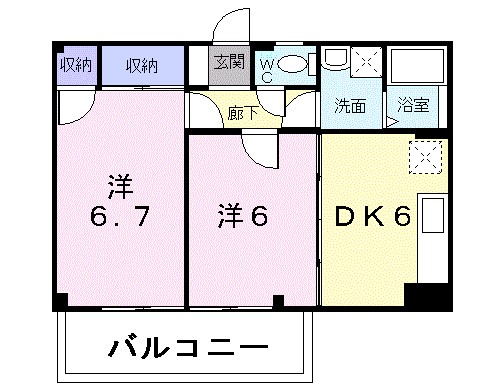 サウスヴィラ 203号室 間取り