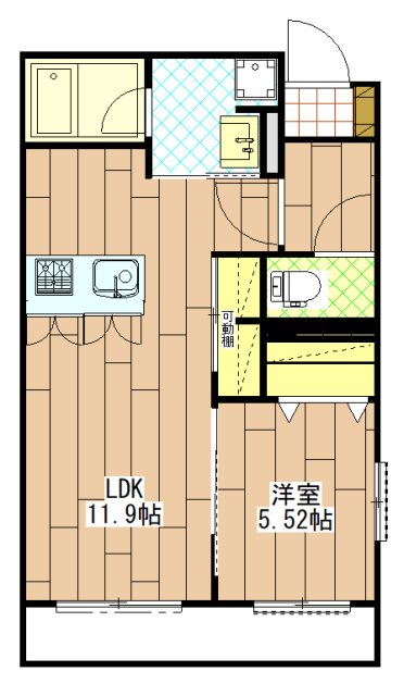 アンマリアーレ 306号室 間取り