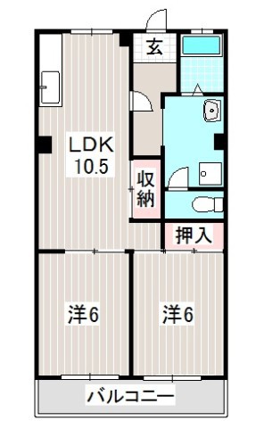 セブンヒルズ 202号室 間取り