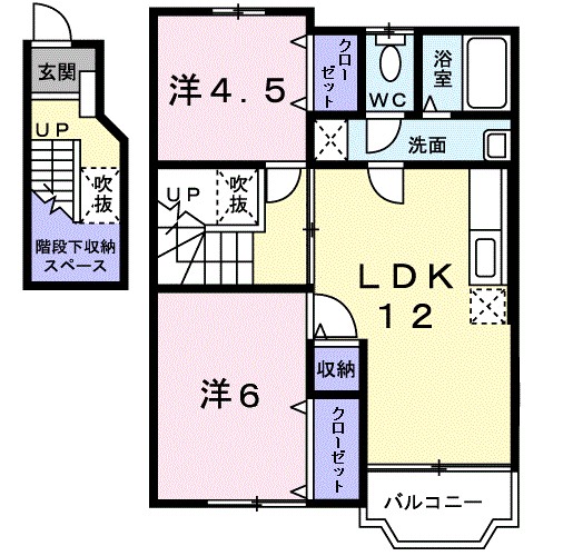 クレストールアベニュー 202号室 間取り