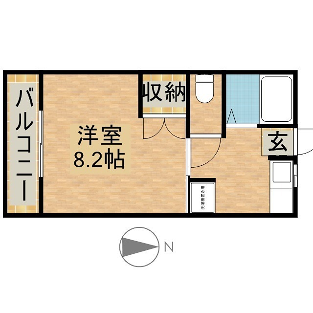 オーガスタＢⅢ 208号室 間取り