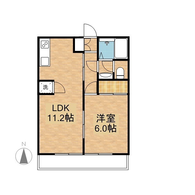 コーポ船越Ⅰ 206号室 間取り