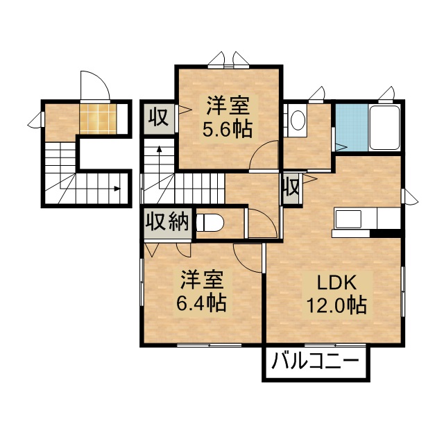 タウニィＡ棟 2号室 間取り