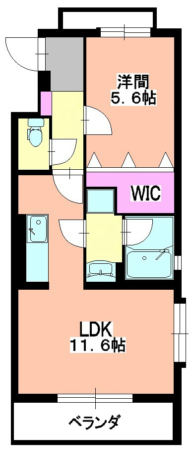 ＶＲＤ若林 201号室 間取り