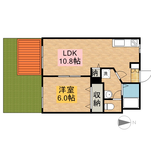 メイクリマールＡ 102号室 間取り