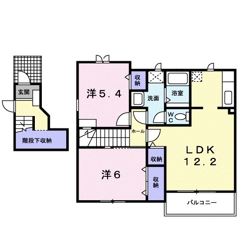 サンドミールＢ 202号室 間取り