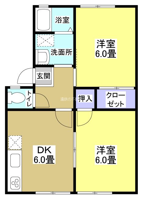 メゾン谷上Ｃ 202号室 間取り