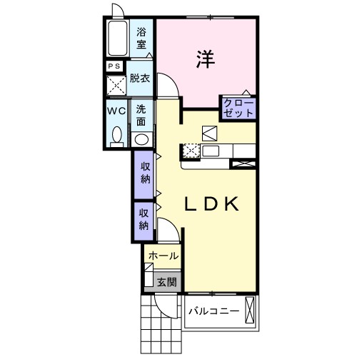 ブローテ 102号室 間取り