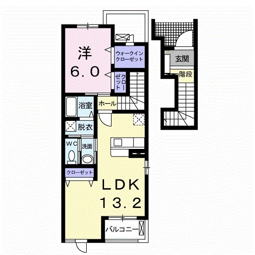 メール・エ・ソレイユ 205号室 間取り