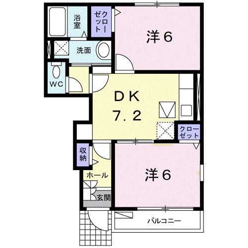 Ｌｏｒｄ　Ｖａｌｌｅｙ 103号室 間取り