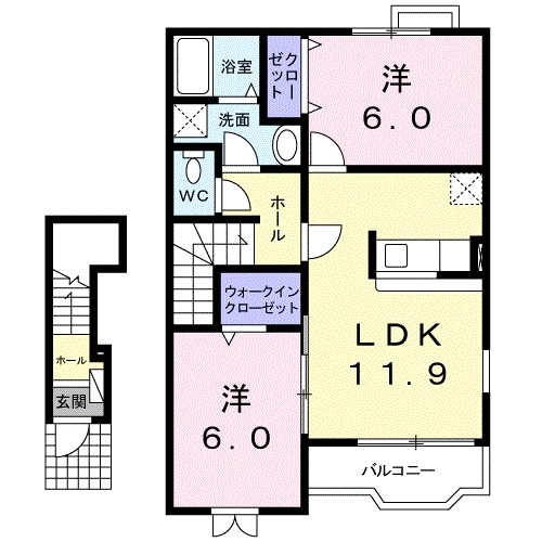 Ｌｏｒｄ　Ｖａｌｌｅｙ 203号室 間取り