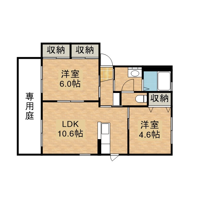 オークパルＡ 101号室 間取り