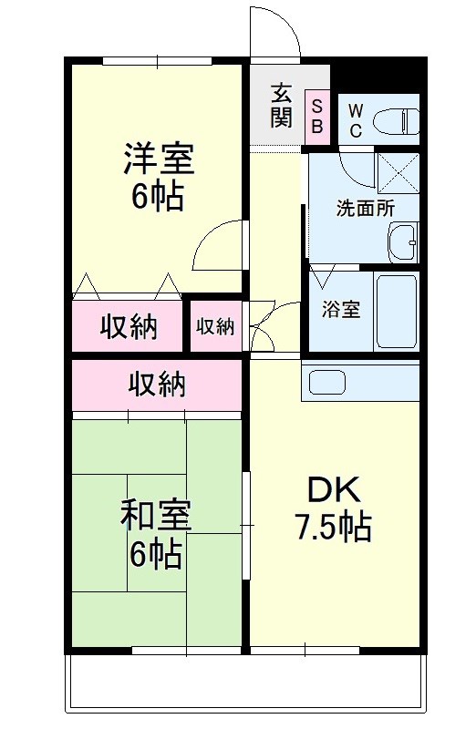 パインクレスト１ 402号室 間取り