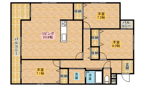 エスペランサ山手 102号室 間取り