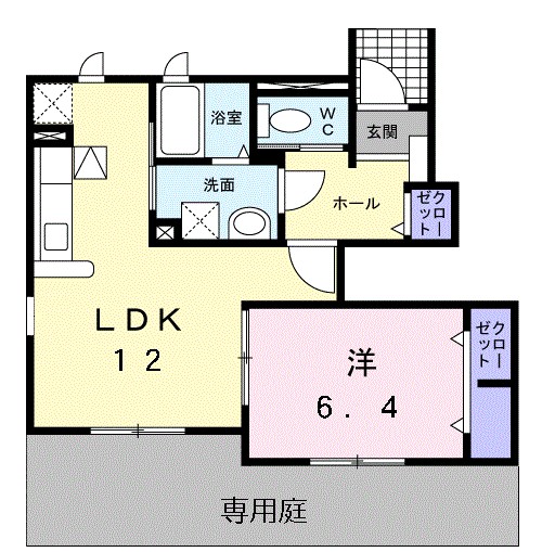 Ｌｏｒｄ　Ｖａｌｌｅｙ　Ⅱ 102号室 間取り