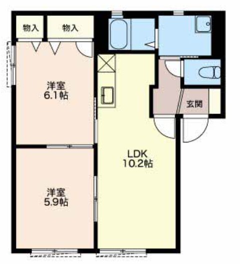 ヴェルドミール愛 102号室 間取り