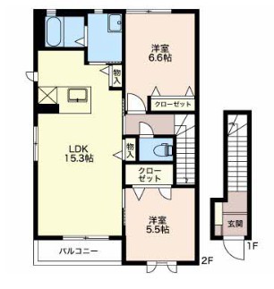 ＭａｓｔＴｏｗｎ小山 201号室 間取り