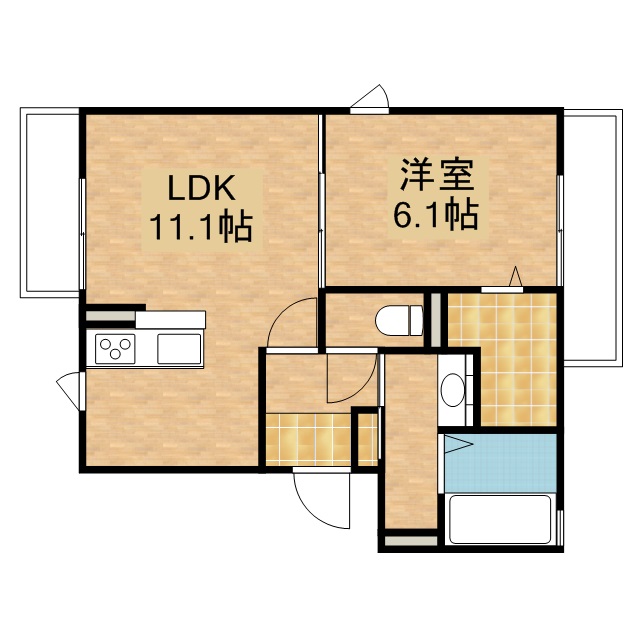 コンフォルティア 202号室 間取り