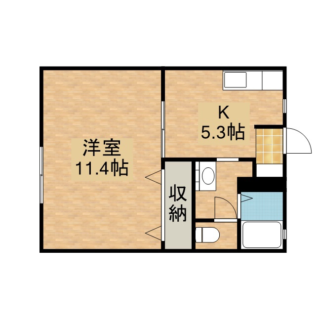 メイプルハウス C103号室 間取り