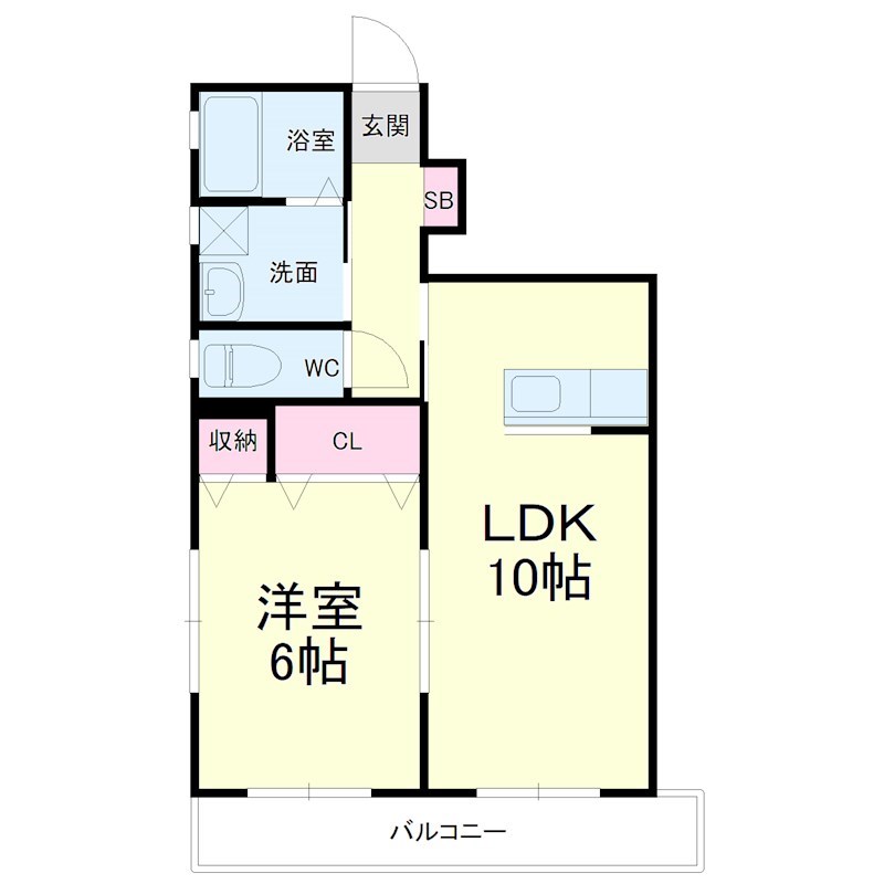 プリントスⅡ 103号室 間取り