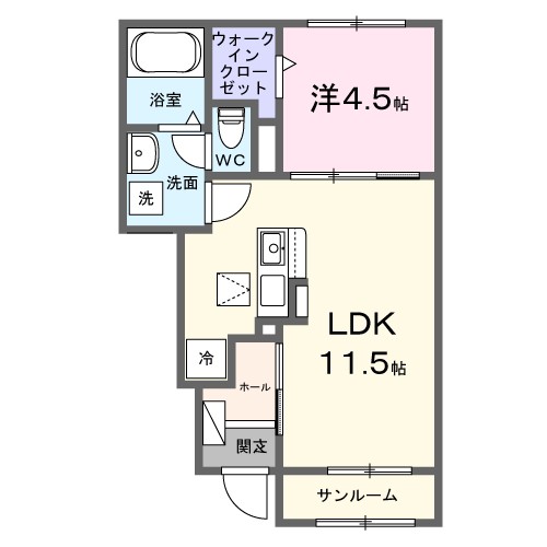 ルミネ 102号室 間取り