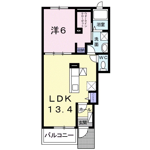 シュトラール 102号室 間取り