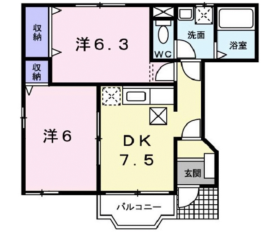 アメニティ・スペース 101号室 間取り