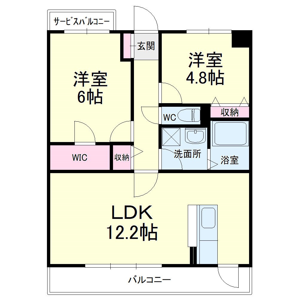 レジデンスフローラ 303号室 間取り