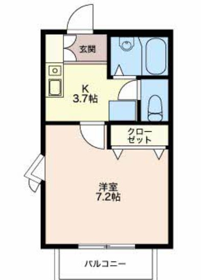 ＡＣＡＮＴＨＵＳＢ B102号室 間取り