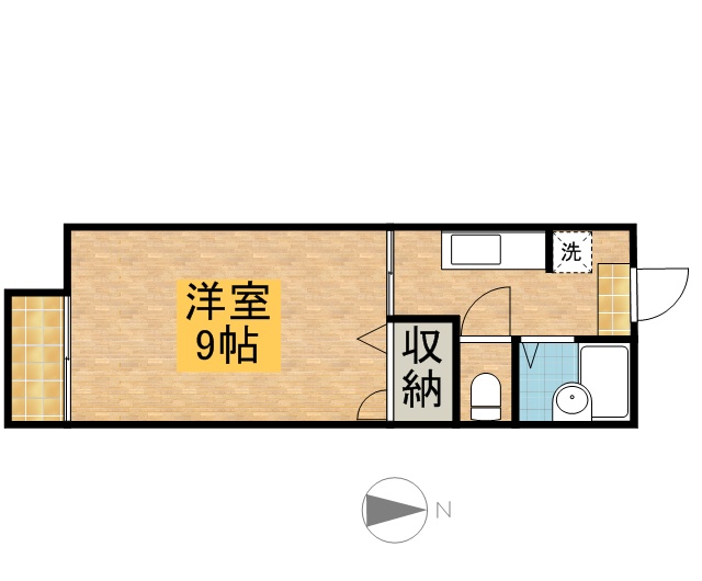 ハイツＦｌｏｒａｌⅡ 202号室 間取り