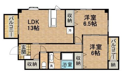 シュプールしのはらⅩⅡⅩⅢ ⅩⅢ 103号室 間取り