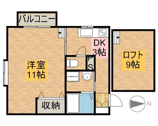 ドルフＫ 201号室 間取り