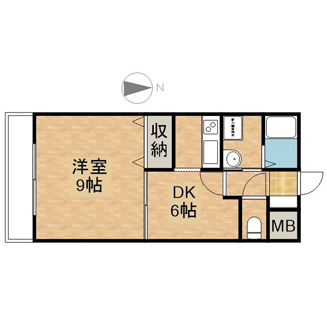アビターレセイセイ 107号室 間取り