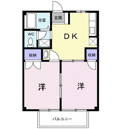 メゾン・ド・ファミーユ 103号室 間取り