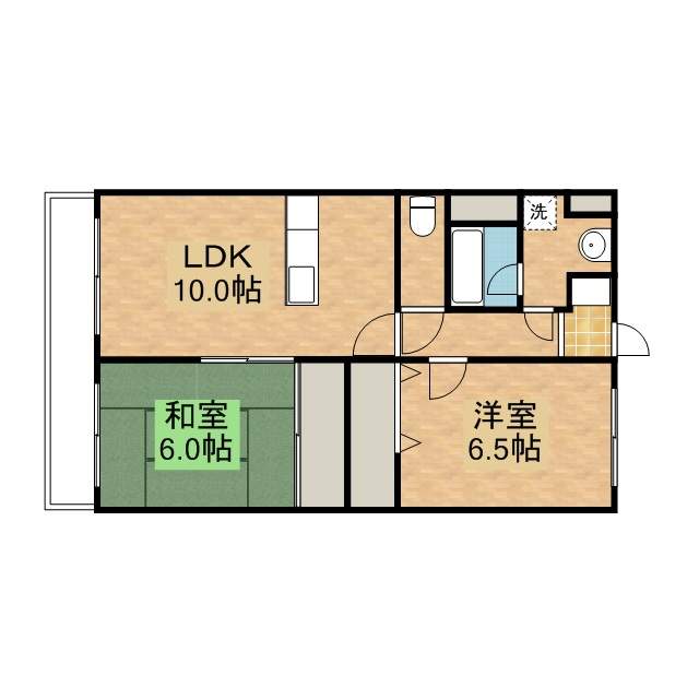 レイクグリーンＡＫＥＢＯＮＯ 201号室 間取り
