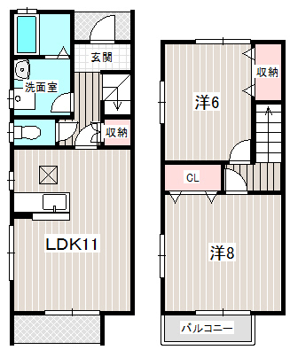 プロシード A号室 間取り