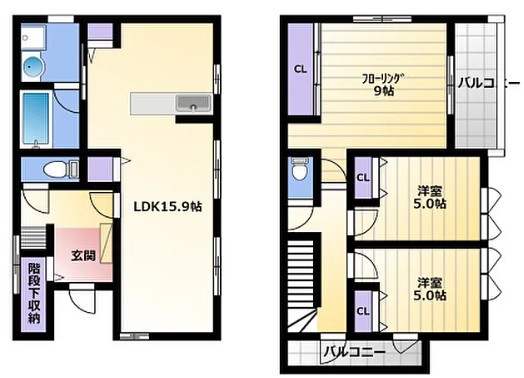 蜆塚４丁目戸建Ａ棟 間取り