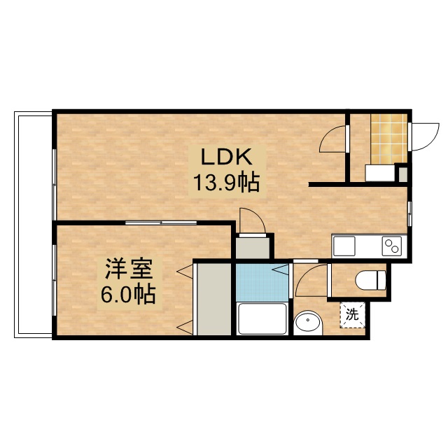 エクシードⅧ 2B号室 間取り