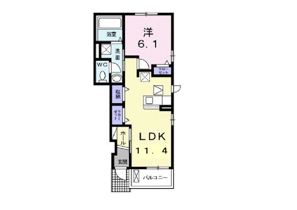 ソラーナ　サウス 102号室 間取り