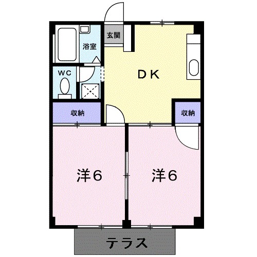 シティハイツヤマト 101号室 間取り
