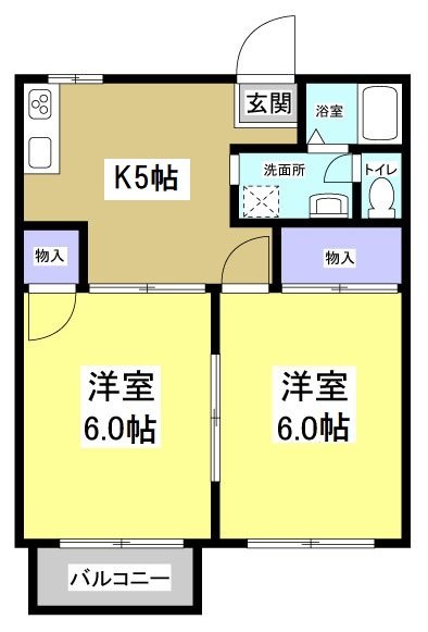 サントピアＢ 201号室 間取り